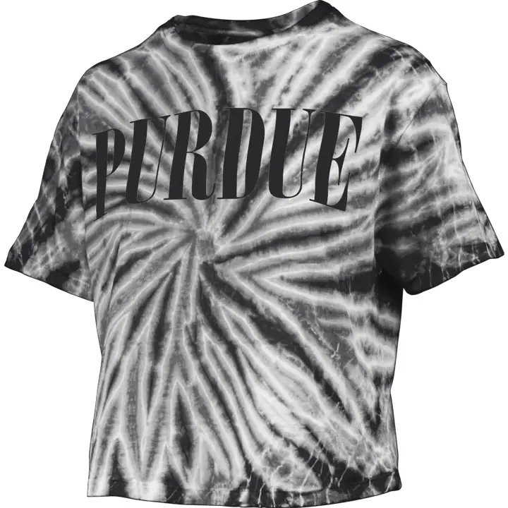 T-shirt court tie-dye femme Purdue Boilermakers NCAA 22 BLK