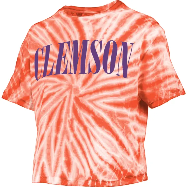 T-shirt court tie-dye femme Clemson Tigers NCAA 22 ORG