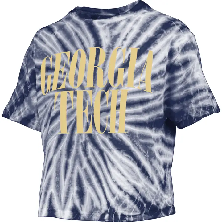 T-shirt court tie-dye NCAA Georgia Tech Yellow Jackets pour femme