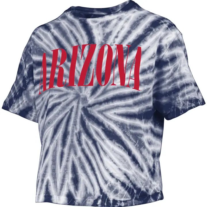 T-shirt court tie-dye femme Arizona Wildcats NCAA 22 MARINE