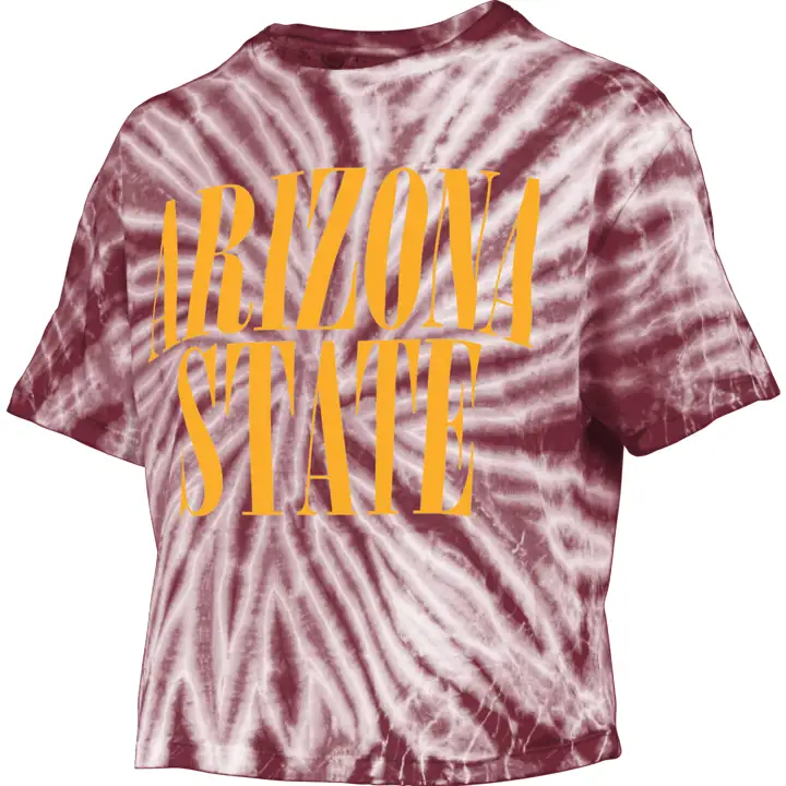 T-shirt court tie-dye NCAA Arizona State Sun Devils pour femme 2