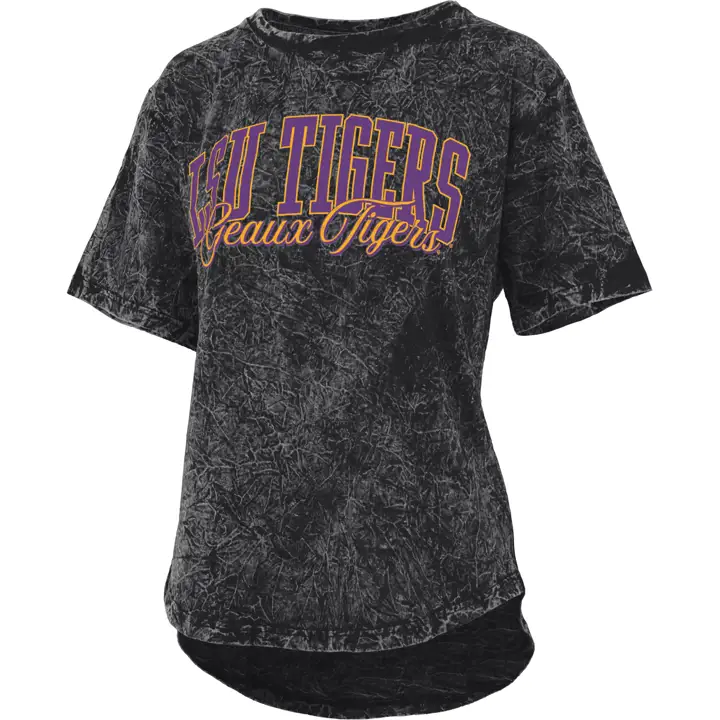 T-shirt Femme L.S.U. NCAA Minéral Lavé 22 BLK