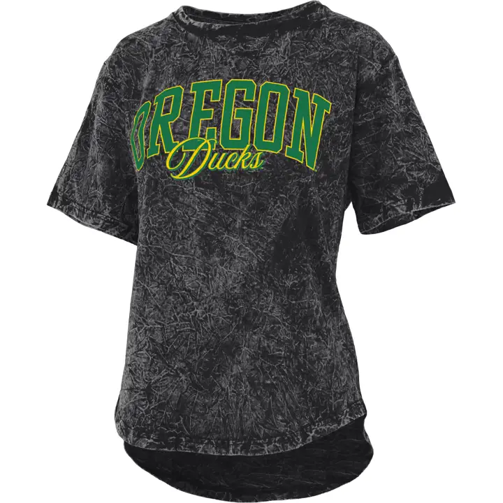 T-shirt lavé aux minéraux Oregon Ducks NCAA pour femme 22 BLK