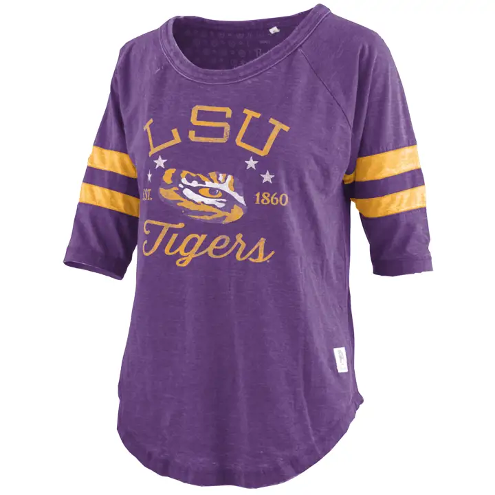 T-shirt femme L.S.U. NCAA Jade 22 PUR