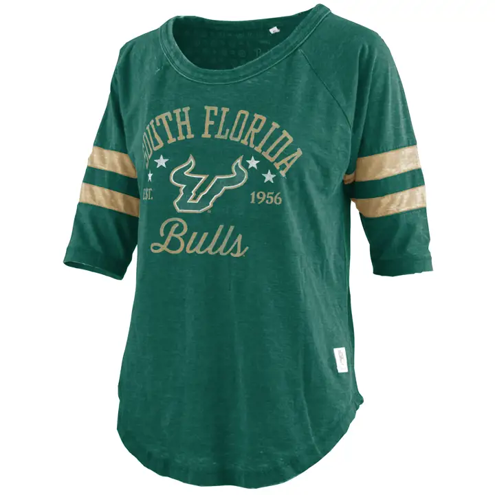 South Florida Bulls NCAA Women's Jade T-Shirt 22 GRN