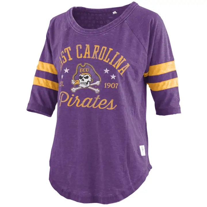 East Carolina Pirates NCAA Women's Jade T-Shirt 22 PUR