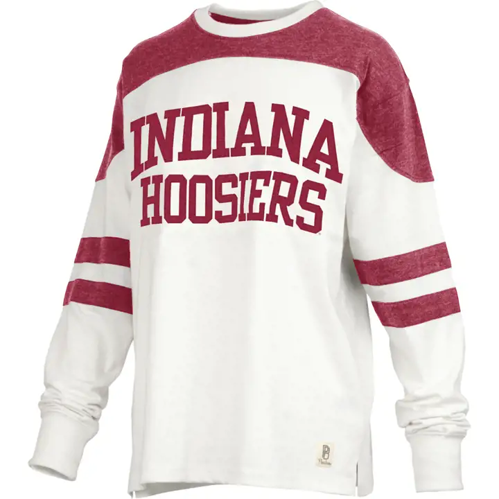 T-shirt manches longues demi-arrière femme NCAA Indiana Hoosiers 22 BLN/CRI