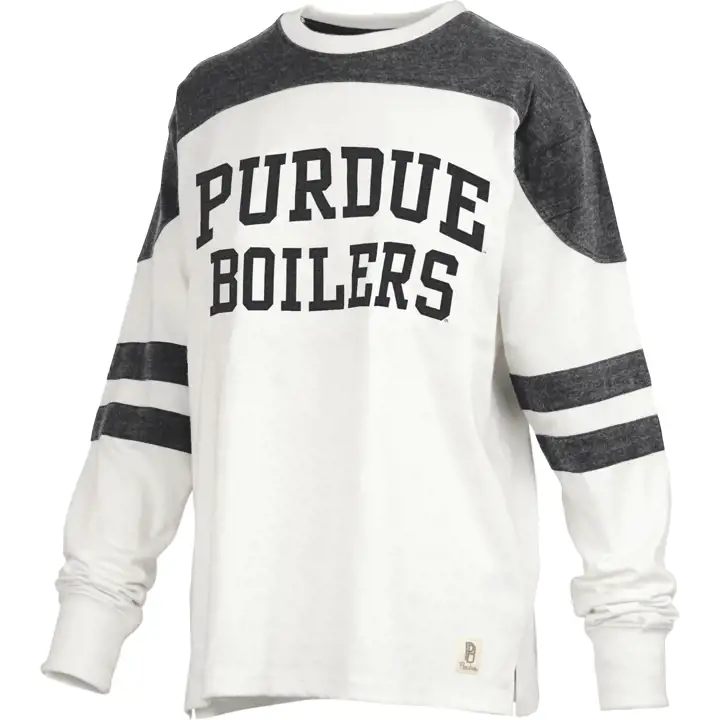 Purdue Boilermakers NCAA Women's Halfback LS T-Shirt 22 WHT/