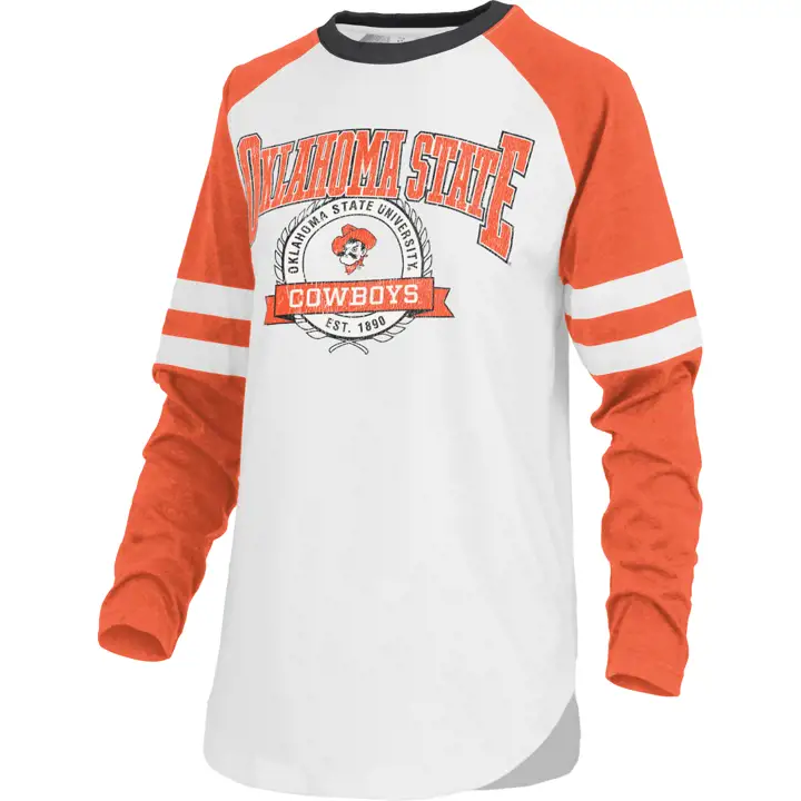 T-shirt manches longues Oklahoma State Cowboys NCAA pour femme Brooking 22 W