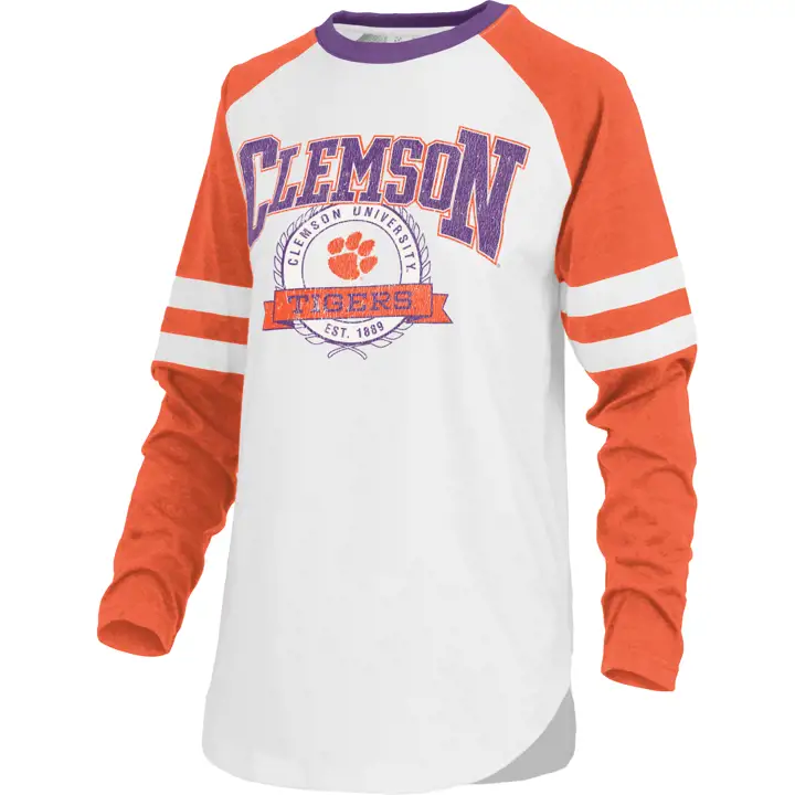 T-shirt LS Brooking Femme NCAA Clemson Tigers 22 BLN/ORA/V