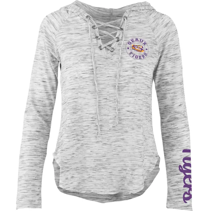 T-shirt à capuche manches longues femme L.S.U. NCAA Kate 22 GRY