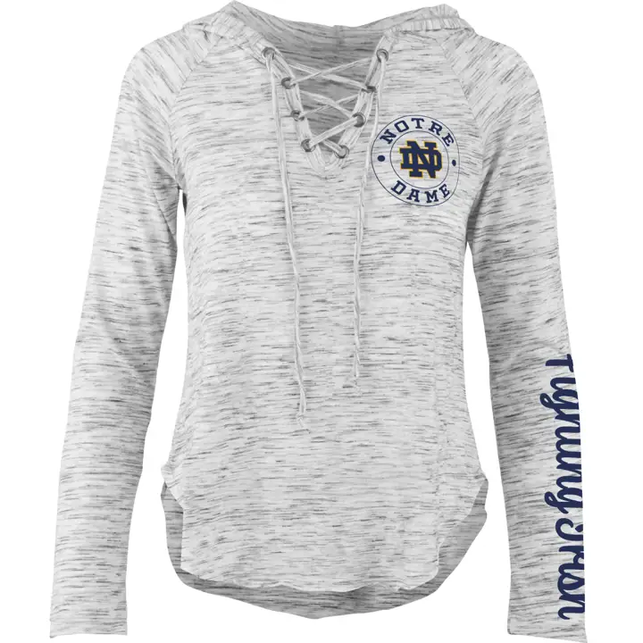 T-shirt à manches longues à capuche Kate Fighting Irish NCAA pour femme Notre Dame