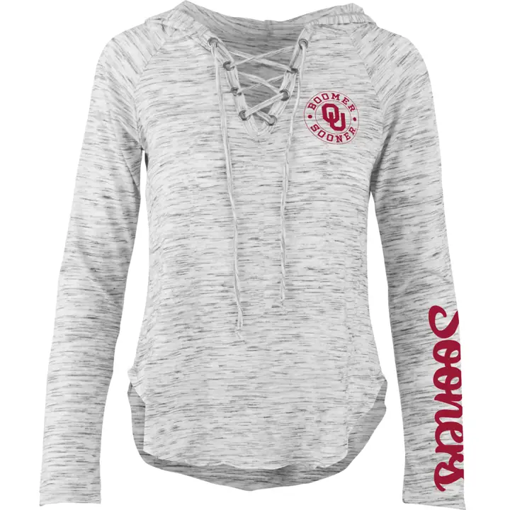T-shirt à manches longues à capuche Kate Oklahoma Sooners NCAA Femme 22 GRY