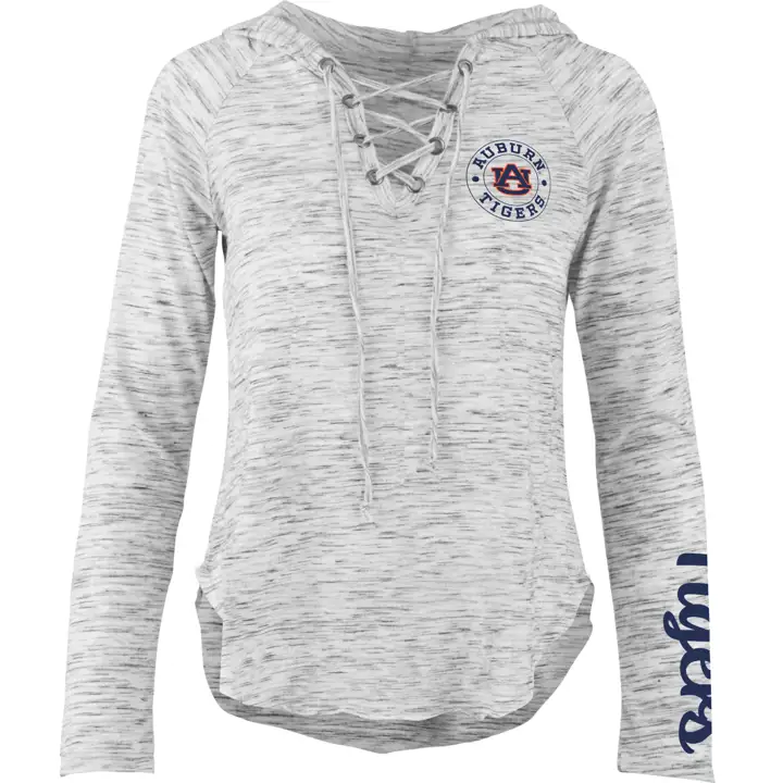 Auburn Tigers NCAA Tee-shirt à capuchon manches longues Kate Femme 22 GRY