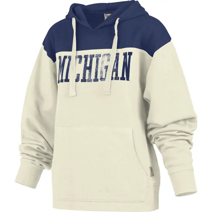 Michigan Wolverines NCAA Women's Chicago Hoodie 22 IVO/NAVY