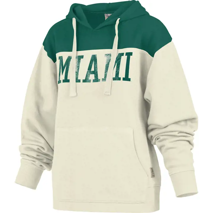 Sweat à capuche Femme NCAA Miami Hurricanes Chicago 22 IVO/GRN
