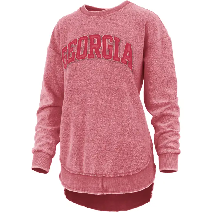 Sweat-shirt polaire Georgia Bulldogs NCAA pour femme, délavage vintage