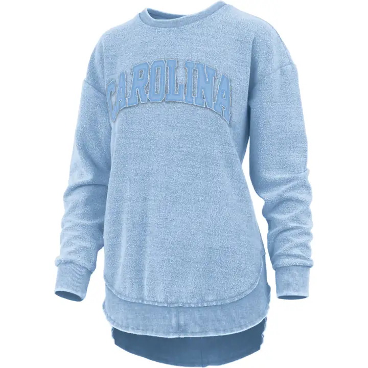 Sweat en molleton lavé de style vintage NCAA pour femme North Carolina Tar Heels