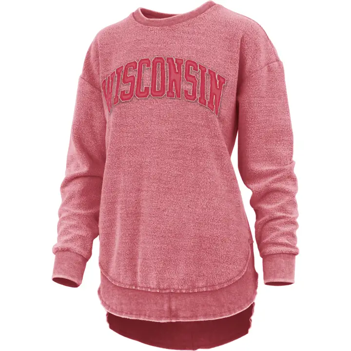 Wisconsin Badgers NCAA Women's Vintage Wash Fleece Sweatshir