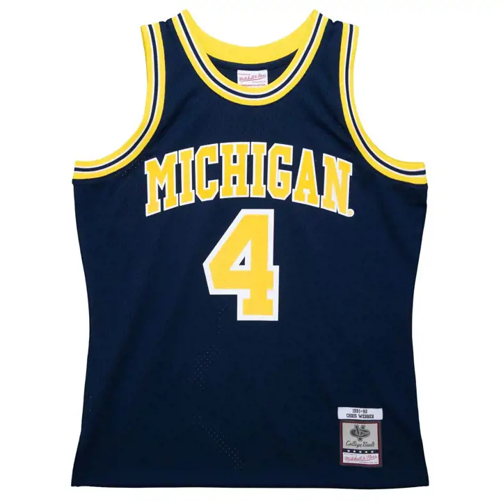 Maillot Swingman NCAA Michigan Chris Webber BLEU MARINE