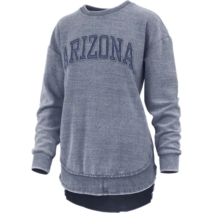 Sweat-shirt en molleton lavé à l'ancienne NCAA Arizona Wildcats pour femme