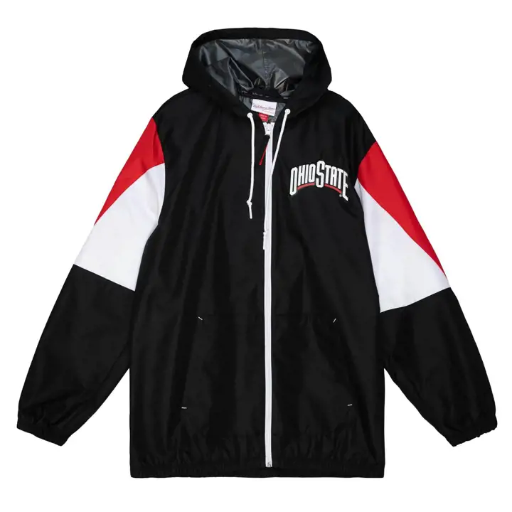 Coupe-vent Ohio State Buckeyes NCAA Throw It Back noir/rouge