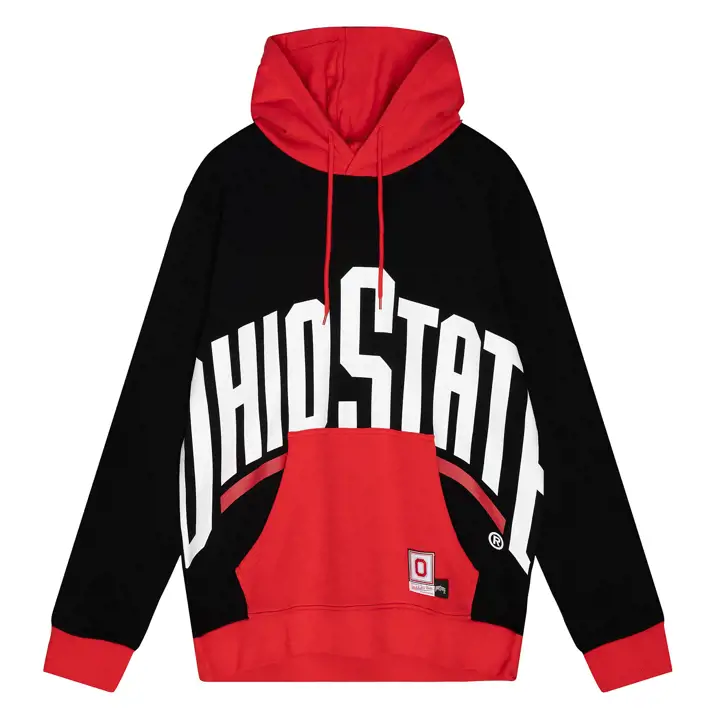 Chandail à capuchon Ohio State Buckeyes NCAA Big Face 5.0 noir/rouge