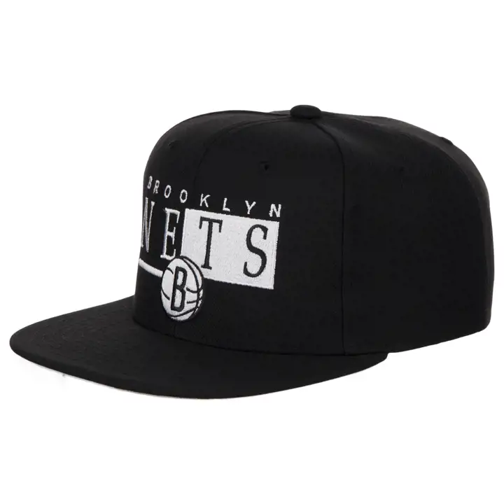Brooklyn Nets NBA Word Block Snapback noi/noi/gri