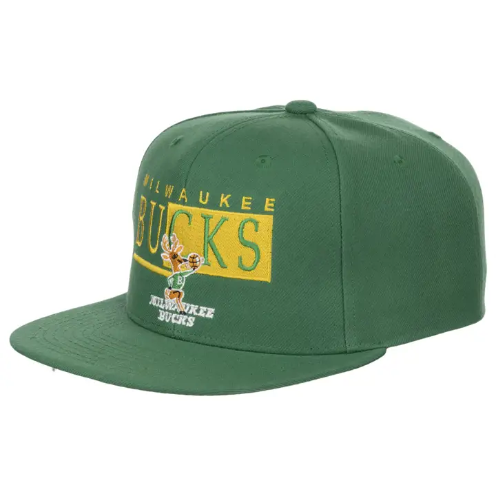Casquette snapback Milwaukee Bucks NBA Word Block blk/blk/gry