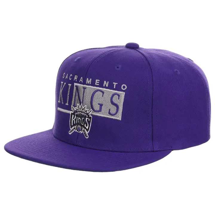 Casquette snapback Sacramento Kings NBA Word Block noir/noir/gris