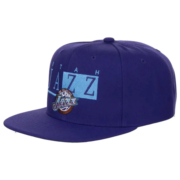 Casquette Snapback Utah Jazz NBA Word Block noir/noir/gris