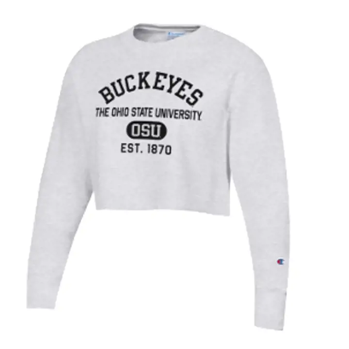 Sweat ras du cou court en molleton inversé « Buckeyes » de l'Ohio State pour femme – NCAA