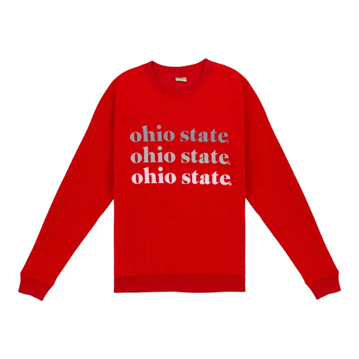 Sweat-shirt ras du cou pour femme Ohio State Buckeyes NCAA Home Base R