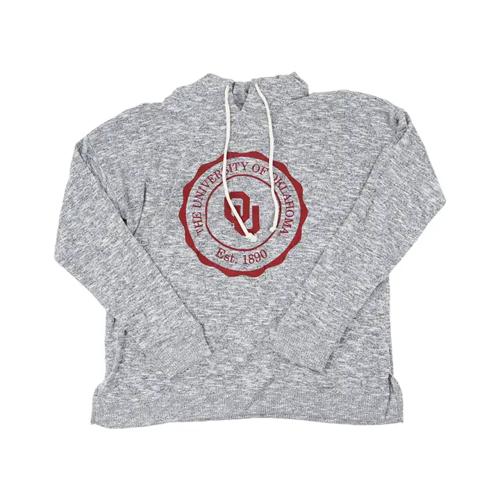 Sweat à capuche en polaire confortable pour femme NCAA Oklahoma Sooners GRIS