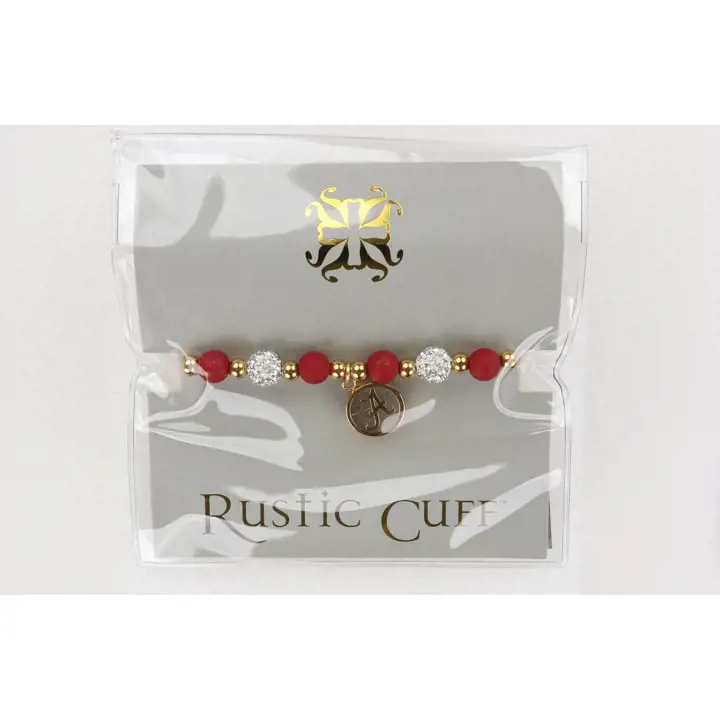Alabama Crimson Tide Sadie Bracelet manchette perlée rustique