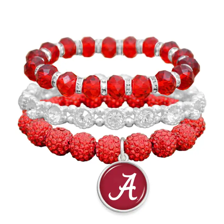 Alabama Crimson Tide Amanda Bracelet Manchette en Cristal De