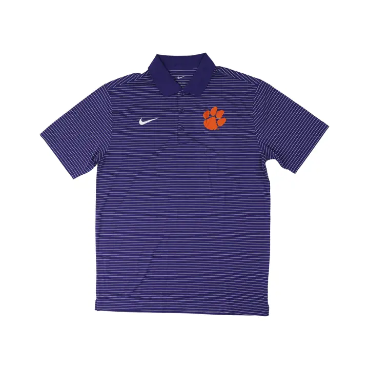 Polo à rayures de stade NCAA Clemson Tigers PUR