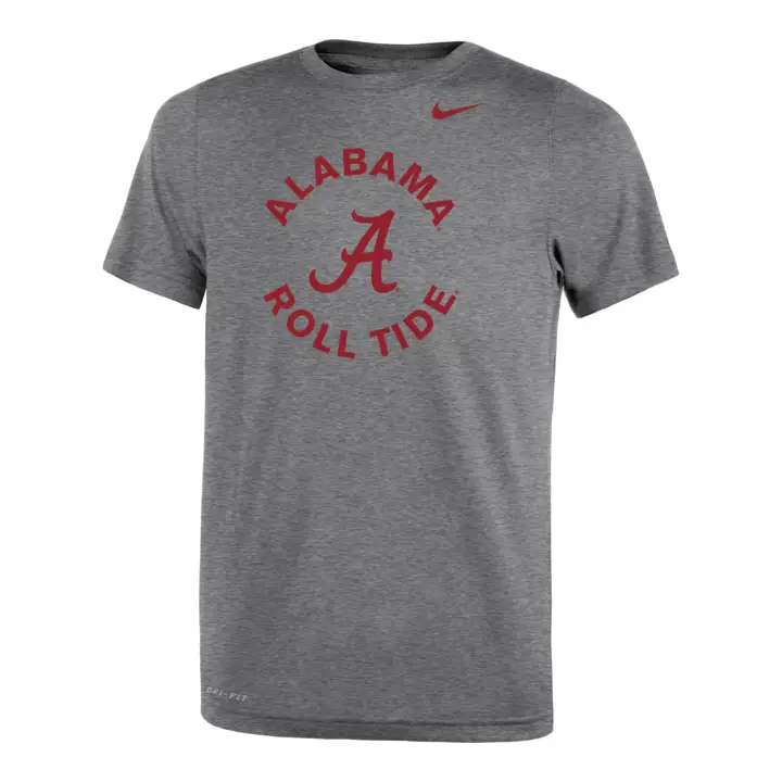 T-shirt légende NCAA pour jeune Alabama Crimson Tide Gris foncé