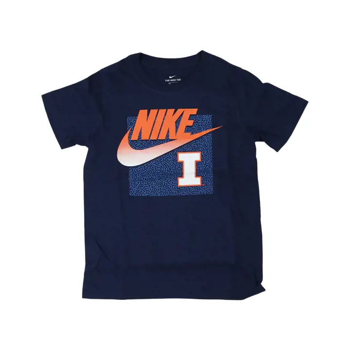 T-shirt en coton pour jeune NCAA Illinois Fighting Illini - Bleu marine