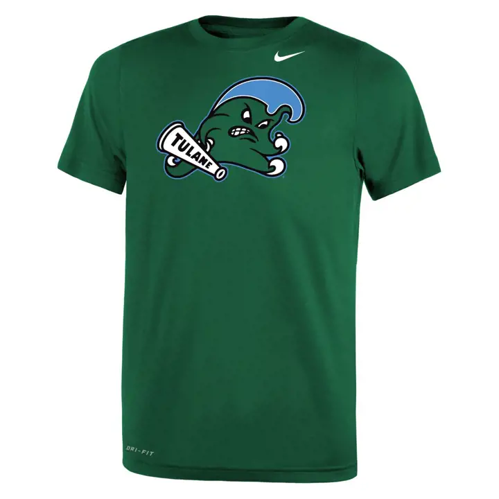 T-shirt enfant en coton Tulane Green Wave NCAA GRN