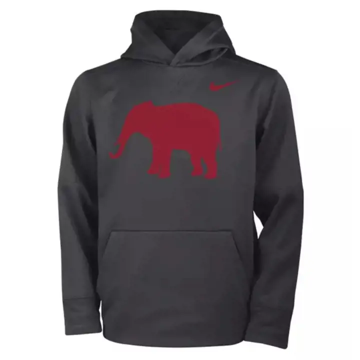 Sweat à capuche Nike Therma pour jeune Alabama Crimson Tide – Anthracite