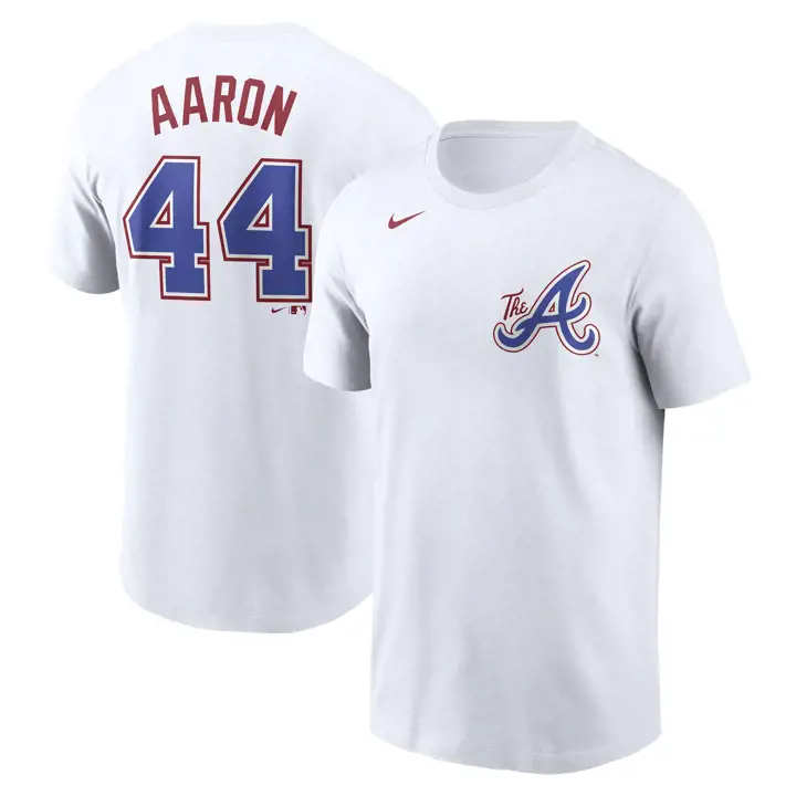 T-shirt Nike N&N Joueur MLB Atlanta Braves Hank Aaron blc