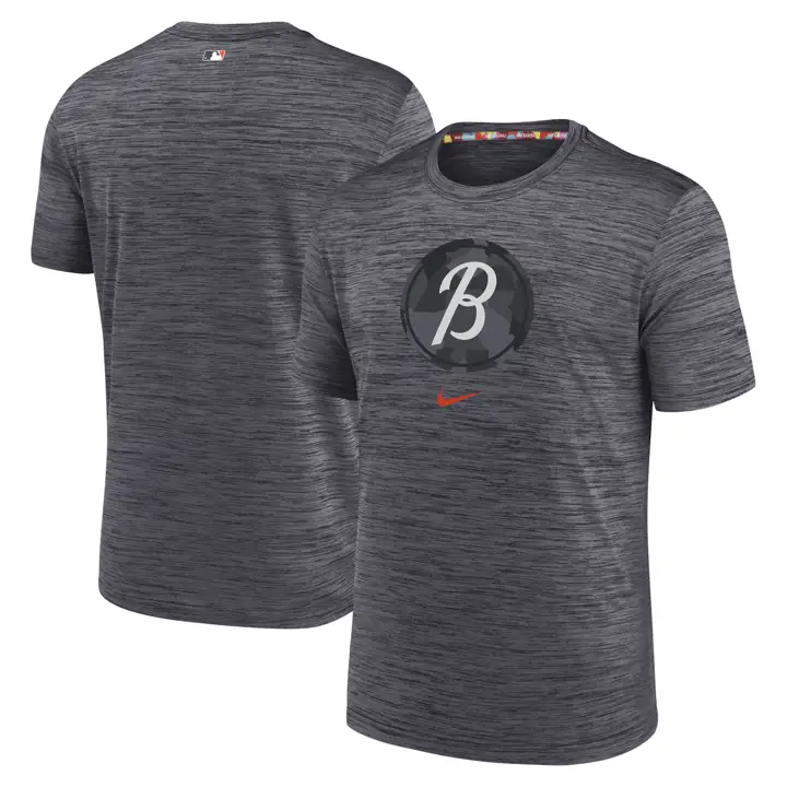 T-shirt Baltimore Orioles MLB Nike City Connect Velocity – Noir