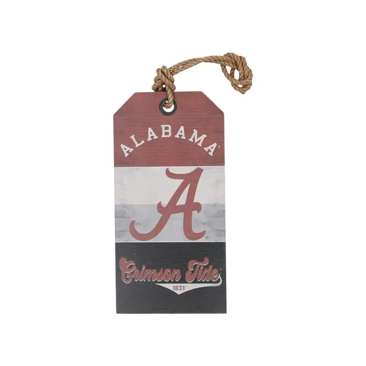 Petite étiquette suspendue Alabama Crimson Tide - Logo rétro