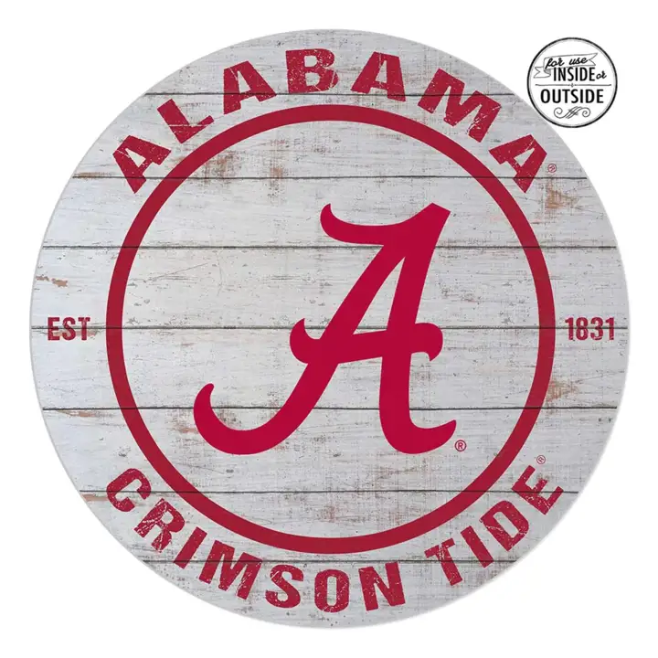 Panneau circulaire 20x20 Alabama Crimson Tide - Classique