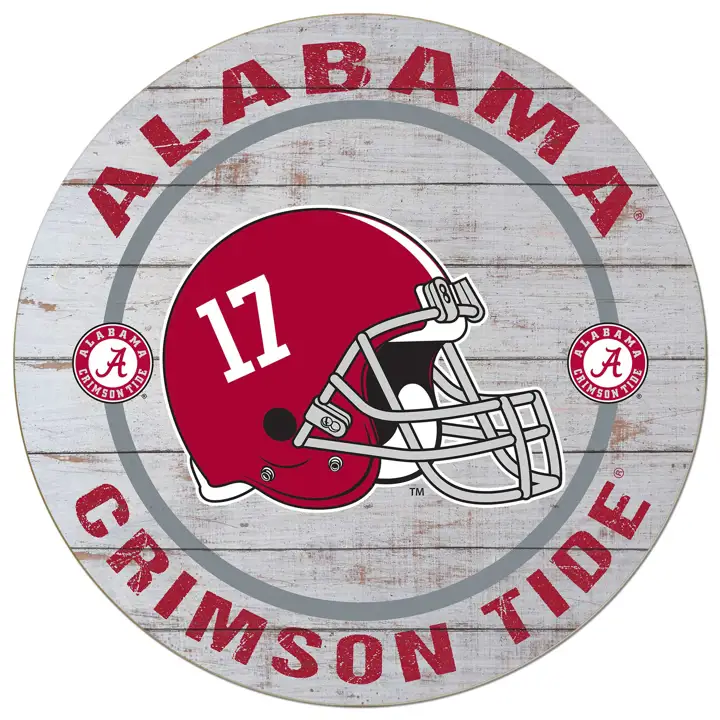 Panneau circulaire Alabama Crimson Tide 20x20 - Casque ast