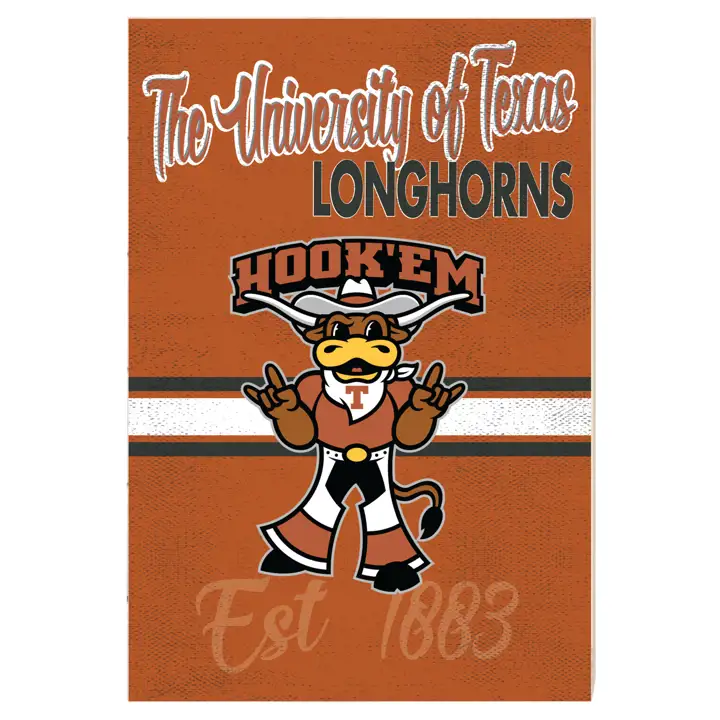 Panneau du logo de la mascotte des Texas Longhorns