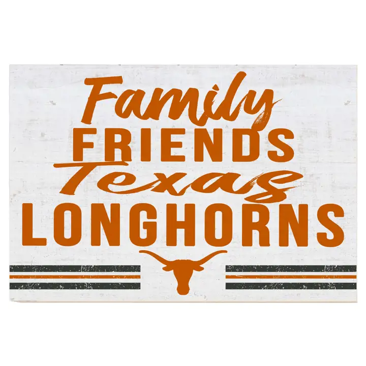 Texas Longhorns 34x23 Panneaux Famille et Amis ast