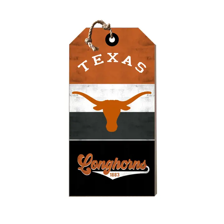 Texas Longhorns – Petite étiquette suspendue – Logo rétro