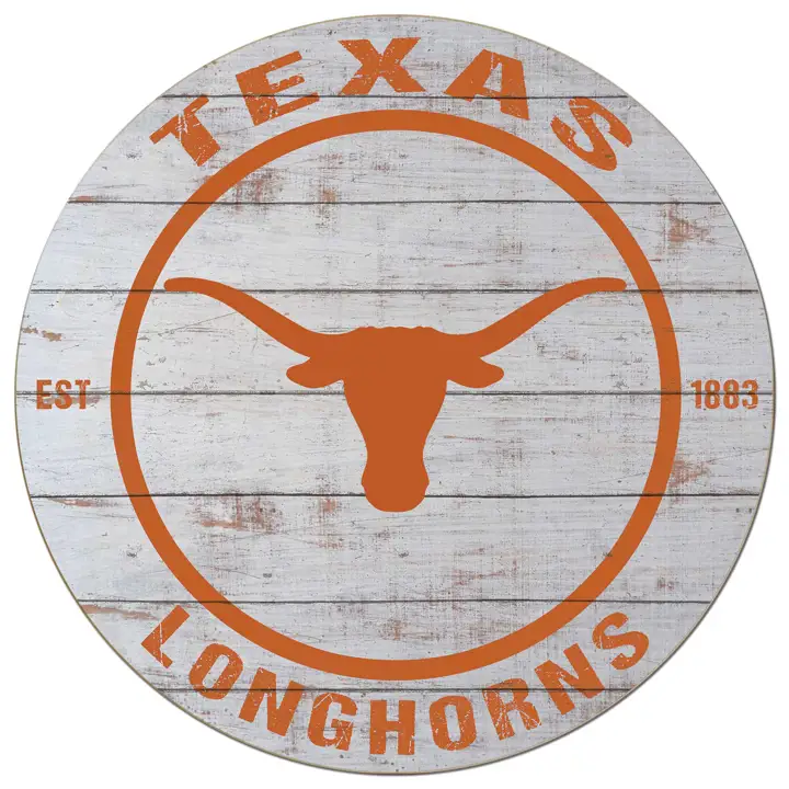 Panneau rond 20x20 Texas Longhorns - Classique ast